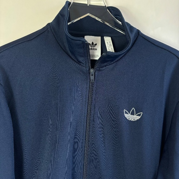 mens Adidas trefoil track jacket M color block blue green Logo spell out street - Picture 2 of 8